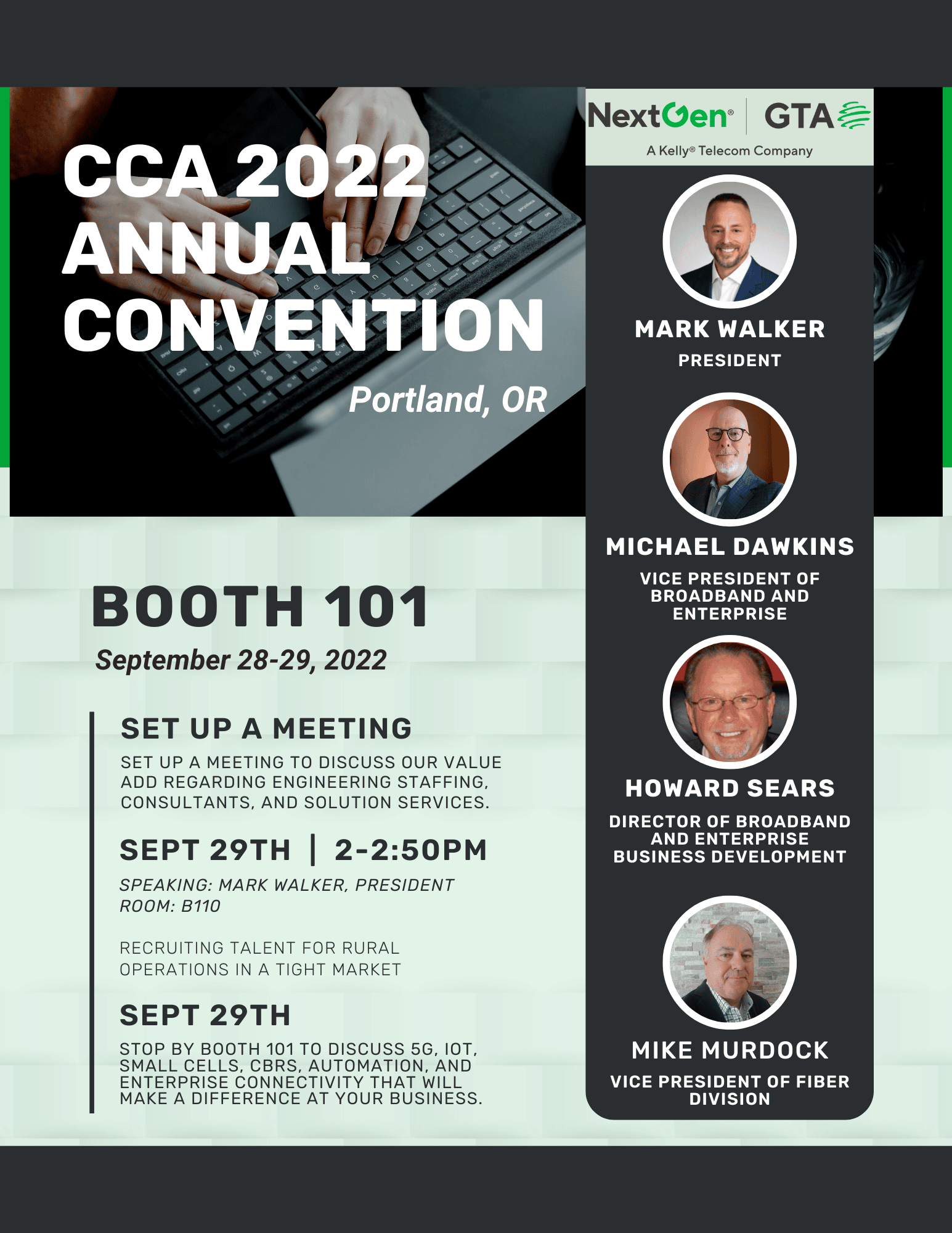 CCA Conference on September NextGen